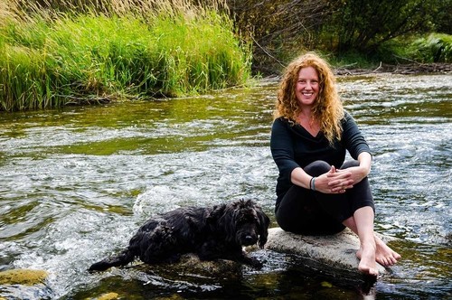 amanda martin sitting in stream